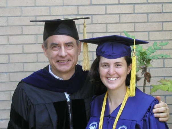 Doc and Graduate Margaret Paige Sweger. Photo taken another day after graduation.